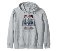 Yosemite Buffalo Soldiers Horse Patrol Burgundy Denim Zip Hoodie