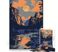 Yosemite California Sunset 1000-piece Puzzle for Teenagers Smart Exercise Calm Leisure Accurate Edges Fine Xmas Gift (38x26cm)
