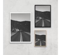 Yosemite Drive Giclee Art Print - A3 - Wooden Frame