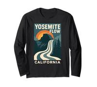 Yosemite Flow Waterfall Shirt Retro Dome Nature Long Sleeve T-Shirt
