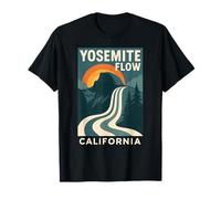 Yosemite Flow Waterfall Shirt Retro Dome Nature T-Shirt