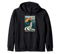 Yosemite Flow Waterfall Shirt Retro Dome Nature Zip Hoodie