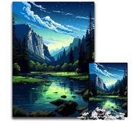 Yosemite Lake Pixel Art Jigsaws 1000 Pieces for Adults Jigsaw Puzzles for Teenagers & Teens Ideal Birthday 1000 PCS(75x50cm)
