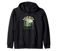 Yosemite Landscape With Trees And Valley Zip Hoodie