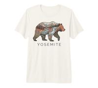 Yosemite Mountain Hiking Bear Silhouette Hike Premium T-Shirt