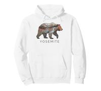 Yosemite Mountain Hiking Bear Silhouette Hike Pullover Hoodie