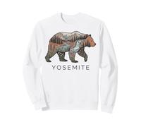 Yosemite Mountain Hiking Bear Silhouette Hike Sweatshirt