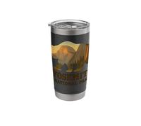 Yosemite National Firefall and Dome in Bear Silhouette Stainless Steel Insulated Tumbler