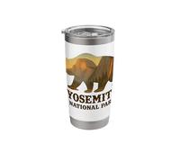 Yosemite National Firefall and Dome in Bear Silhouette Stainless Steel Insulated Tumbler