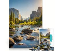 Yosemite National Park 1000-piece Jigsaw Puzzles Brain Fun Training Seamless Fit Precise Pieces Fascinating Hobby for Idle Moments (38x26cm)