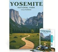 Yosemite National Park 1000 Piece Jigsaw Puzzles Memory Train Fun Smooth Burr Free Surface Entertaining Challenge for Spare Time (38x26cm)