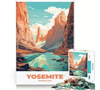 Yosemite National Park Adults 1000 Piece Jigsaw Puzzle Think Exercise Game Zero Gap Bonding Activity for Loved Ones (50x75cm)
