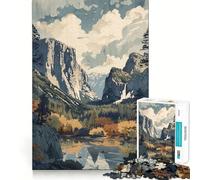 Yosemite National Park CA 1000 Piece Puzzle For Adults Problem Solving Toy Professional Grade Cutting Relaxing Indoor Group Activity (50x75cm)