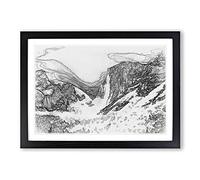 Yosemite National Park California in Abstract Framed Print | A2 Black Framed Wall Art | Ready to Hang | Abstract Fantasy Picture | Living Room Bedroom Lounge Office
