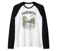 Yosemite National Park California USA Vintage Raglan Baseball Tee