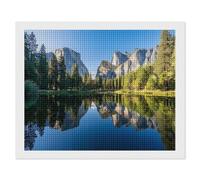 Yosemite National Park Diamond Art Painting Kit Horizontal Version Full Drill Paint Square Crystal Points for Adult Beginners