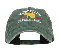 Yosemite National Park Embroidered Washed Cap - green - One size