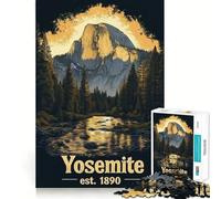 Yosemite National Park Est 1000-piece Jigsaw Puzzles Brain Fun Training Seamless Fit Precise Pieces Fascinating Hobby for Idle Moments (38x52cm)
