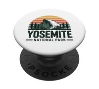 Yosemite National Park Half Dome Retro Sunset PopSockets Adhesive PopGrip