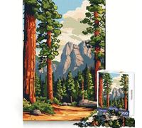 Yosemite National Park Jigsaw for Teenagers1000 Pieces Brain Strength Happy Idle Time Firm Interlock Seasonal Gift (50x75cm)