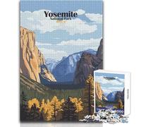 Yosemite National Park Jigsaw Puzzle 1000 Cognitive Development Fun Game Special Thoughtful Celebration Present Size 38x26cm