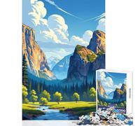 Yosemite National Park Jigsaw Puzzles 1000 Pieces for Adults Peaceful Calm Stress Relief Mindful Peaceful Leisure Game (38X26cm)
