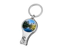 Yosemite National Park Nail Clipper Portable Metal Fingernail and Toenail Clippers Cutters with Bottle Opener Keychain