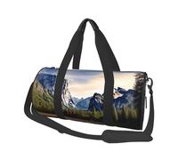 Yosemite National Park Printed Round Travel Duffel Bag Large Overnight Weekend Bags for Hiking, Vacations, Gym, Sports