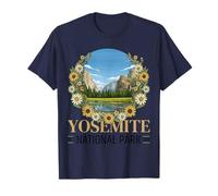 Yosemite National Park Retro Vintage Floral California State T-Shirt