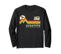 Yosemite National Park Retro Vintage Mountain Hiking Funny Long Sleeve T-Shirt