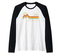 Yosemite National Park Retro Vintage Mountain Hiking Funny Raglan Baseball Tee