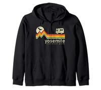 Yosemite National Park Retro Vintage Mountain Hiking Funny Zip Hoodie