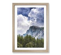 Yosemite National Park Vol.2 Painting Framed Print | A2 Oak Framed Wall Art | Ready to Hang | Modern Historical Picture | Living Room Bedroom Lounge Office