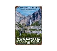 Yosemite National Park, Yosemite Falls,Funny Toilet Poster Sign, Vintage Metal Tin Sign, Bathroom Poster, Bathroom Decor, Home Wall Decor Art Tin Sign Plaque(15x30cm）6x12 inch-C32