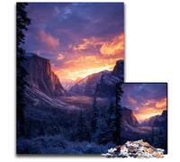 Yosemite Sunset Jigsaw Puzzle 1000 Pieces Wooden Jigsaw Puzzles for Adults Relaxing Entertainment Home Decor 1000 PCS(75x50cm)