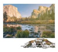 Yosemite Valley at Merced 1000Piece Jigsaw Puzzle Difficult Puzzles for Adults Perfect DIY Art Decor Or Birthday Gift 1000 PCS(38x26cm)