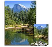 YOSEMITE VALLEY California 1000 Pieces Puzzle Gifts Wooden Jigsaw Puzzles for Adults Interactive Family Game Ideal Family Activity Game 1000 PCS(75x50cm)