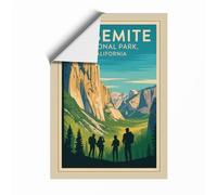 Yosemite Valley Grand Vintage Unframed Wall Art Print A2 (59.4×42cm), Wall Decor for Living Room, Bedroom, Office & Home, Art Gift