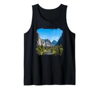 Yosemite Valley Granite Cliffs Scenic Travel Landscape Graph Tank Top