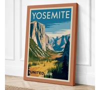 Yosemite Valley Majesty Canvas Wall Art Print 18x12 Inch (46 x 30 cm)