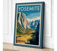 Yosemite Valley Majesty Canvas Wall Art Print 24x16 Inch