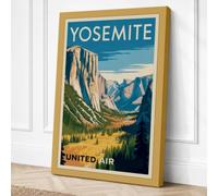 Yosemite Valley Majesty Canvas Wall Art Print 30x20 Inch