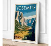 Yosemite Valley Majesty Canvas Wall Art Print 30x20 Inch (76 x 51 cm)