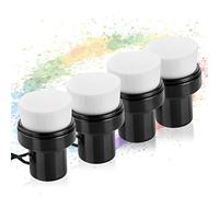 Yoseng 4Pack Flat Top Craft Ink Blending Brushes, Ink Blending Tool for Paper Crafting, with Cover (Small Model, Brush Head Diameter 1.5 inches)