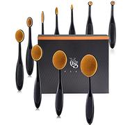 Yoseng Oval Makeup Brushes Set 10 Pcs Professional Oval Toothbrush Foundation Contour Concealer Eyeliner Blending Cosmetic Brushes Tool Set-With Box,Practical White Elephant Gift for Girls Women