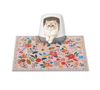 YOSEPATI Cat Litter Mat, 60 x 40cm litter box mat, Upgrade Non-Slip kitty litter mat, Traps 100% Litter, Soft on Kitty Paws, Easy Clean for Scatter Control