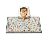 YOSEPATI Cat Litter Mat, 60x40cm Small Litter Mat,Cute Decor Kitty Box Mats