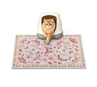 YOSEPATI Cat Litter Mat, 60x40cm Small Litter Mat,Cute Decor Kitty Box Mats