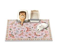 YOSEPATI Cat Litter Mat, 89x58cm Large Litter Mat,Cute Decor Kitty Box Mats