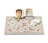 YOSEPATI Cat Litter Mat, 89x58cm Large Litter Mat,Cute Decor Kitty Box Mats